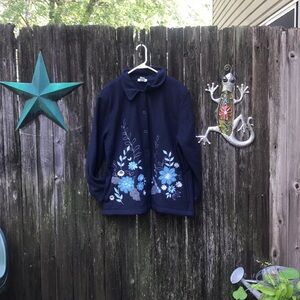 Alfred Dunner Fleece Jacket Large. New